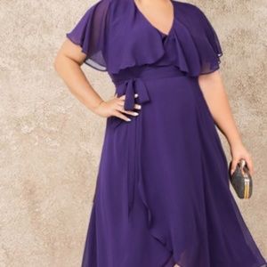 Purple flutter dress